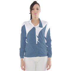 Blue White Hill Wind Breaker (women) by Mariart