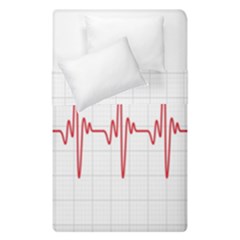 Cardiogram Vary Heart Rate Perform Line Red Plaid Wave Waves Chevron Duvet Cover Double Side (single Size) by Mariart