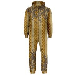 Wall Paper Old Line Vertical Hooded Jumpsuit (men)  by Mariart