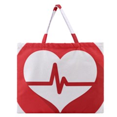 Cardiologist Hypertension Rheumatology Specialists Heart Rate Red Love Zipper Large Tote Bag by Mariart