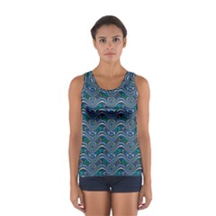 Boomarang Pattern Wave Waves Chevron Green Line Women s Sport Tank Top  by Mariart