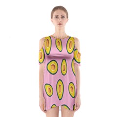 Fruit Avocado Green Pink Yellow Shoulder Cutout One Piece by Mariart