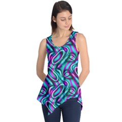 Circle Purple Green Wave Chevron Waves Sleeveless Tunic