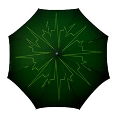 Heart Rate Green Line Light Healty Golf Umbrellas by Mariart