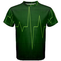 Heart Rate Green Line Light Healty Men s Cotton Tee