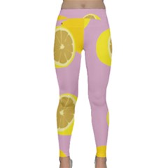 Fruit Lemons Orange Purple Classic Yoga Leggings