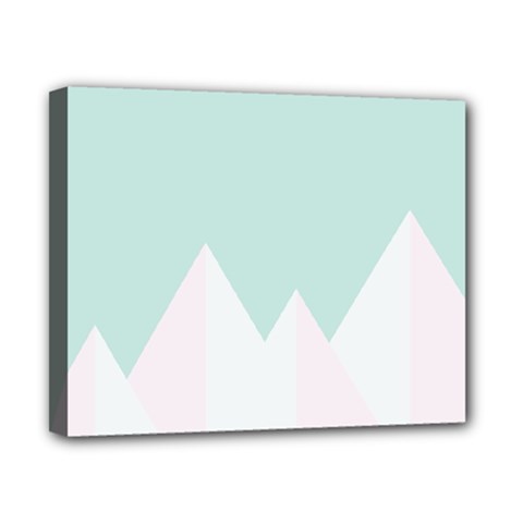 Montain Blue Snow Chevron Wave Pink Canvas 10  X 8  by Mariart