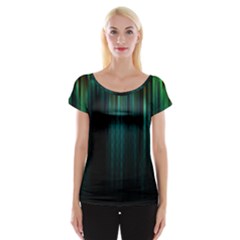 Lines Light Shadow Vertical Aurora Women s Cap Sleeve Top by Mariart