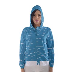 Peta Anggota City Blue Eropa Hooded Wind Breaker (women) by Mariart