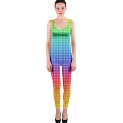 Plaid Rainbow Retina Green Purple Red Yellow Onepiece Catsuit