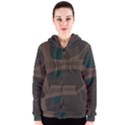 Tree Jungle Brown Green Women s Zipper Hoodie View1