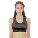 Tree Jungle Brown Green Sports Bra with Border View1