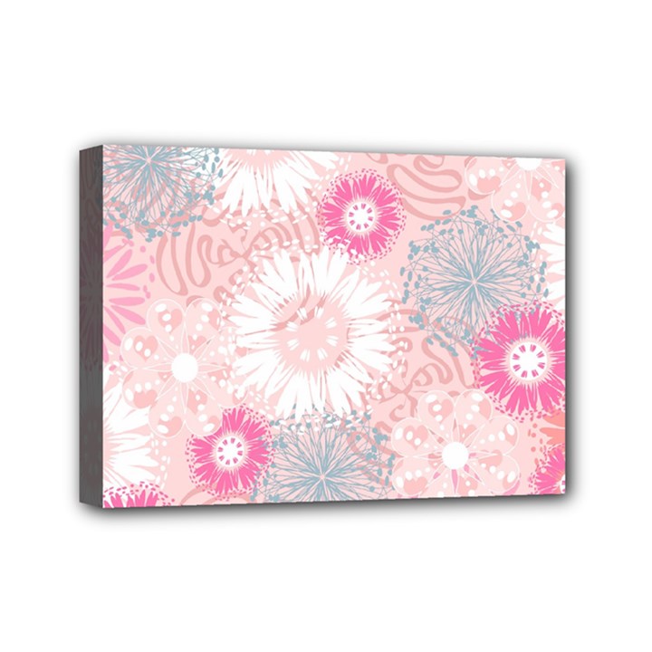 Scrapbook Paper Iridoby Flower Floral Sunflower Rose Mini Canvas 7  x 5 