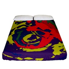 Abstract Art Fitted Sheet (queen Size) by ValentinaDesign