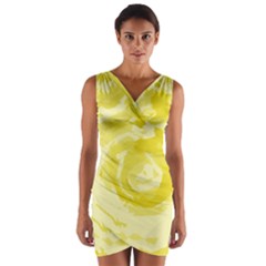 Abstract art Wrap Front Bodycon Dress