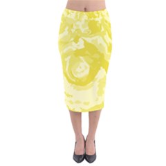 Abstract art Velvet Midi Pencil Skirt