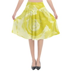 Abstract art Flared Midi Skirt