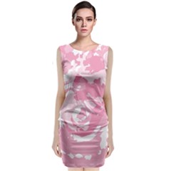 Abstract art Sleeveless Velvet Midi Dress