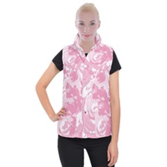 Abstract art Women s Button Up Puffer Vest