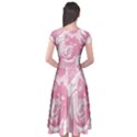 Abstract art Cap Sleeve Wrap Front Dress View2