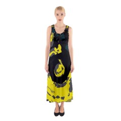 Abstract Art Sleeveless Maxi Dress by ValentinaDesign