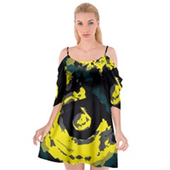 Abstract Art Cutout Spaghetti Strap Chiffon Dress by ValentinaDesign