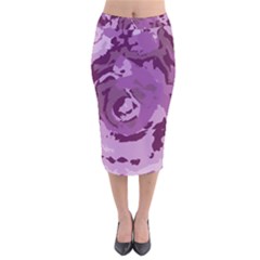 Abstract Art Velvet Midi Pencil Skirt by ValentinaDesign