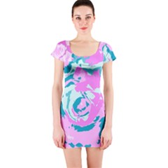 Abstract Art Short Sleeve Bodycon Dress by ValentinaDesign