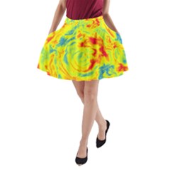 Abstract Art A-line Pocket Skirt by ValentinaDesign