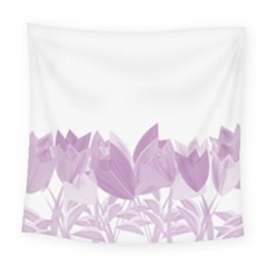 Tulips Square Tapestry (large) by ValentinaDesign