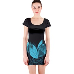 Tulips Short Sleeve Bodycon Dress by ValentinaDesign