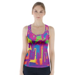 Abstract Art Racer Back Sports Top by ValentinaDesign