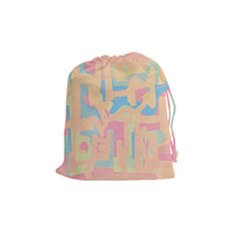 Abstract art Drawstring Pouches (Medium) 