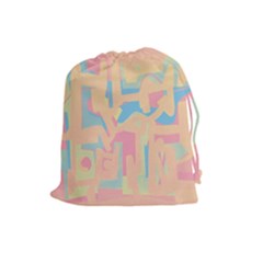 Abstract art Drawstring Pouches (Large) 