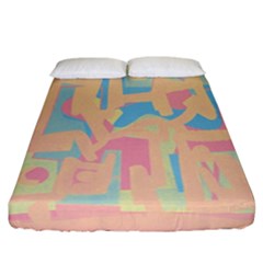 Abstract art Fitted Sheet (California King Size)