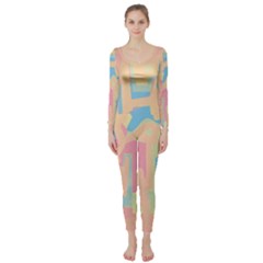 Abstract art Long Sleeve Catsuit