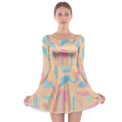 Abstract art Long Sleeve Skater Dress