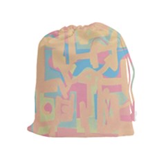 Abstract art Drawstring Pouches (Extra Large)