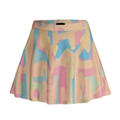 Abstract art Mini Flare Skirt