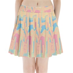 Abstract art Pleated Mini Skirt