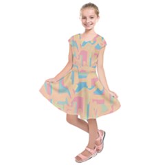 Abstract art Kids  Short Sleeve Dress