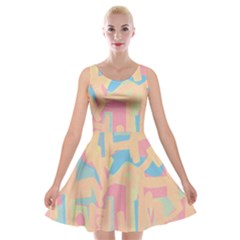 Abstract art Velvet Skater Dress