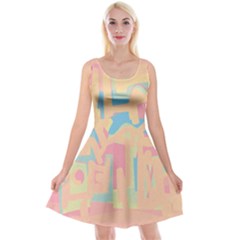 Abstract art Reversible Velvet Sleeveless Dress