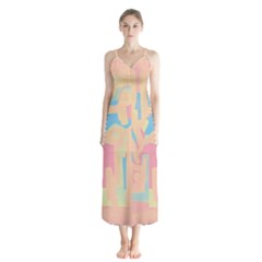 Abstract art Chiffon Maxi Dress