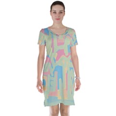 Abstract Art Short Sleeve Nightdress