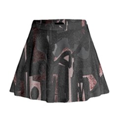 Abstract Art Mini Flare Skirt by ValentinaDesign