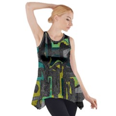 Abstract Art Side Drop Tank Tunic by ValentinaDesign