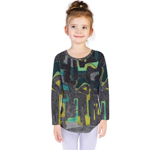 Abstract Art Kids  Long Sleeve Tee by ValentinaDesign