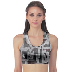 Abstract Art Sports Bra by ValentinaDesign