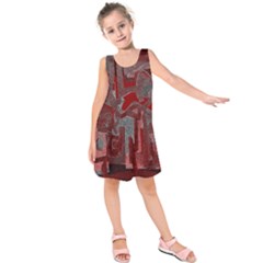 Abstract Art Kids  Sleeveless Dress by ValentinaDesign